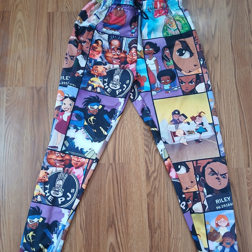 DYKHMILY Pants Boondocks‎ PJ's Proud Family Static Shock Cleaveland Brown